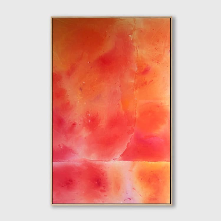 "Passing Through" - Original Painting in orange by Karine Tonial Grimm