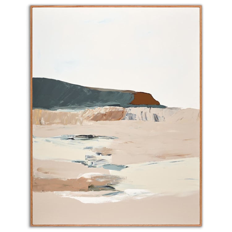 "Muted Seascape Series" - Original Painting in beige by Caryn Owen