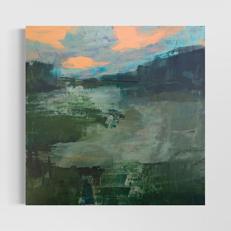 "Scouting 2" - Original Painting in multicolor by Stacy Kron