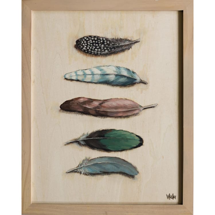 "Feathers" - Original Painting in beige by Wendy Keller