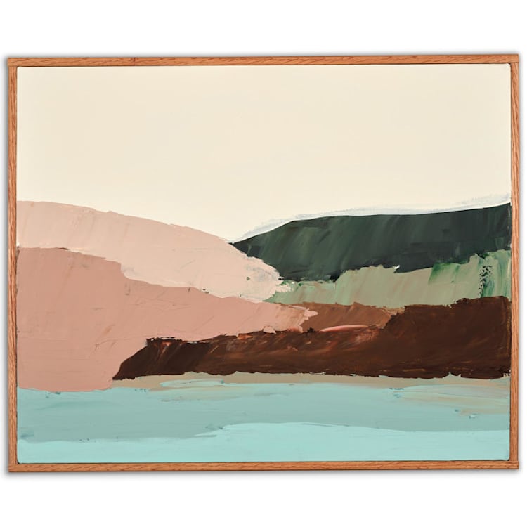 "Muted Seascape Series 3" - Original Painting in multicolorassorted-colors by Caryn Owen