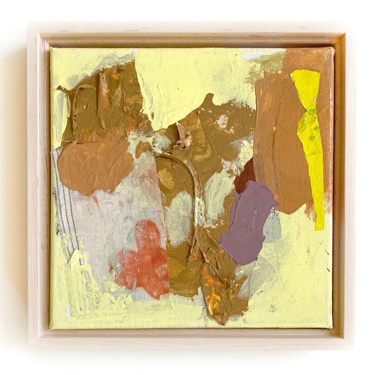 "Gentle Affection" - Original Painting in yellow by Jessalin Beutler