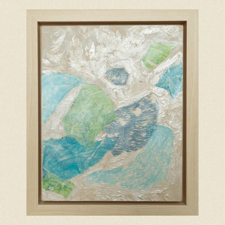 "Sea Glass No. 2" - Original Painting in multicolorassorted-colors by Courtney Crane