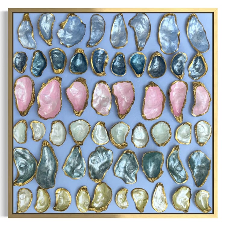""Gathered by the Sea" - 24 x 24 - Original Painting" - Original Painting in multicolor by Sarah Mankin