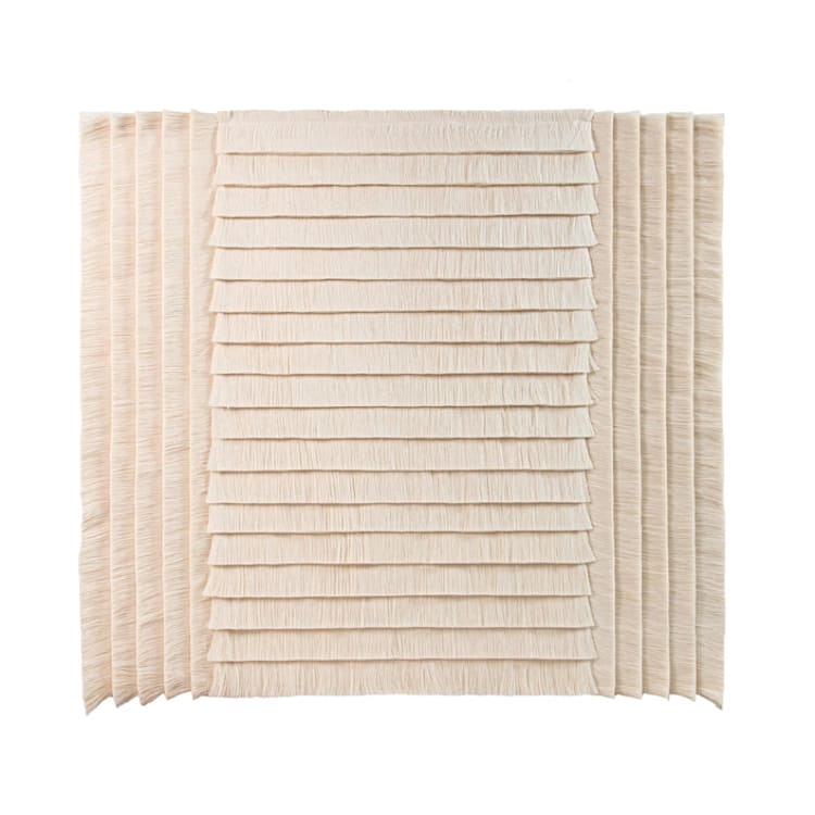 "Campo de Arroz Wall Tapestry" - Original Painting in white by Powered By People