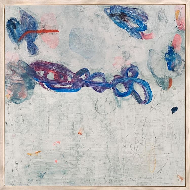 "screaming at the sky" - Original Painting in multicolor by tina johnson