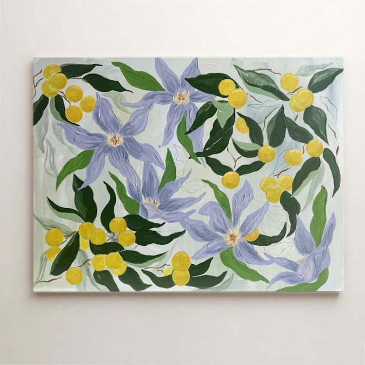 "Splendor No. 6" - Original Painting in green by Lauren Perkins