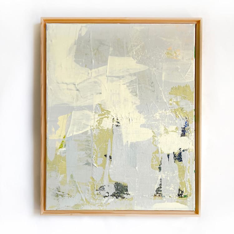 "Small Gray Texture" - Original Painting in gray by Jessalin Beutler