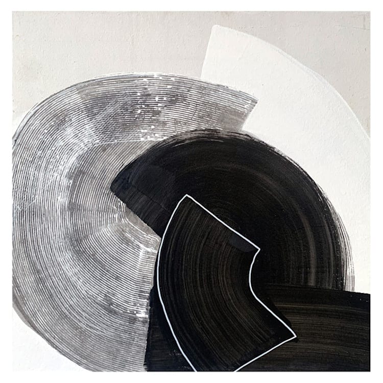 "Fitting Together #2" - Original Painting in black by Kirsta Benedetti