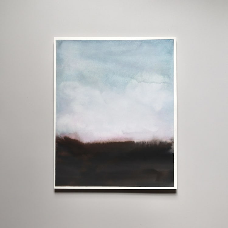 "Morning Blurr" - Original Painting in brown by Renee Anne Bouffard-McManus