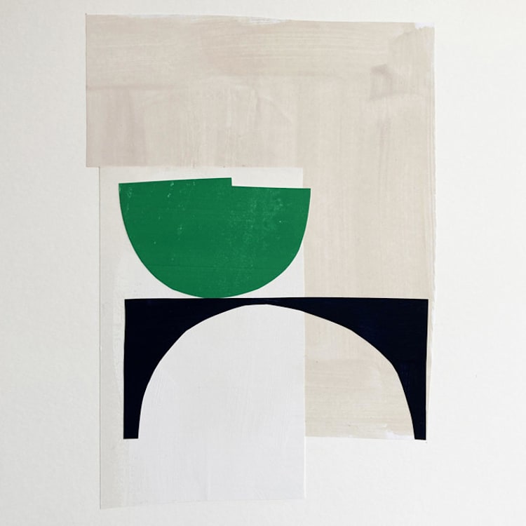 "Series 4 No.7" - Original Painting in green by Francesca Iannaccone