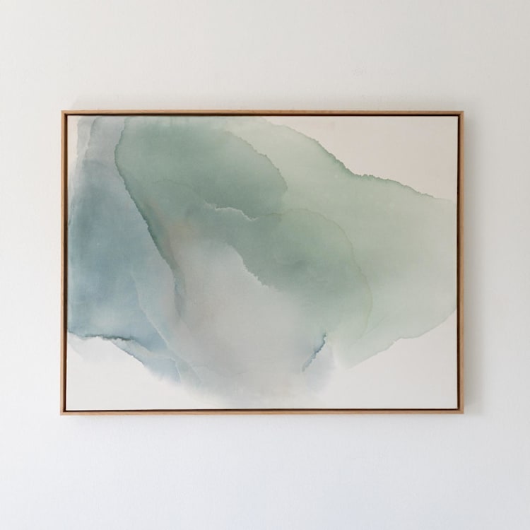 "Shifting Within The Light" - Original Painting in green by Rebecca King