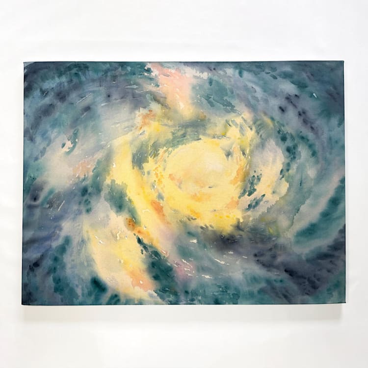 "Stardust" - Original Painting in blue by Holly Whitcomb