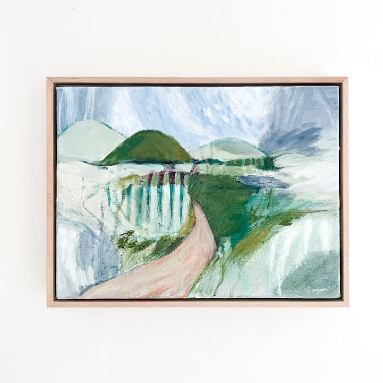 "Emerald Isle" - Original Painting in green by Mary Gaspar