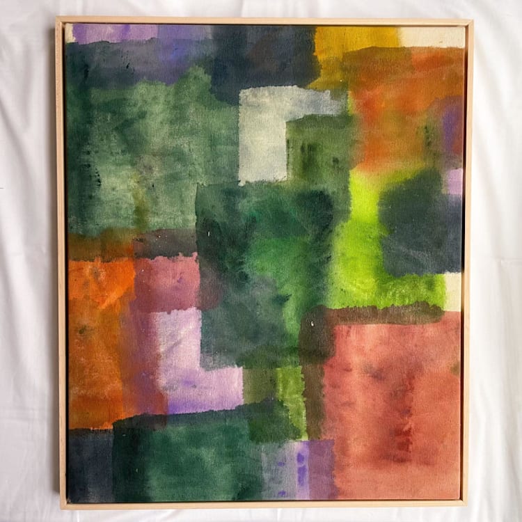 "Deconstructed Patchwork" - Original Painting in multicolor by Suzanna Toole