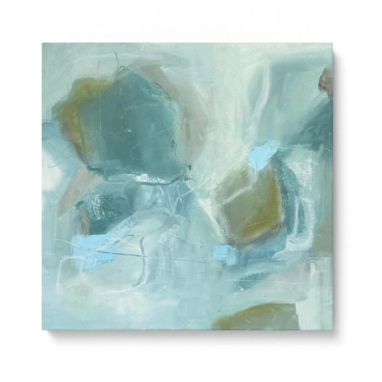 "move with the tide" - Original Painting in blue by Roberta Hoiness Art