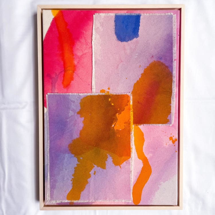 "Deconstructed Cotton Candy" - Original Painting in multicolor by Suzanna Toole