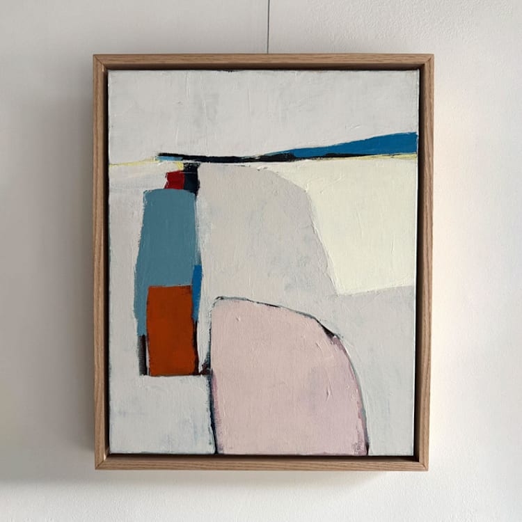 "Quiet Company" - Original Painting in gray by Karyn Denten