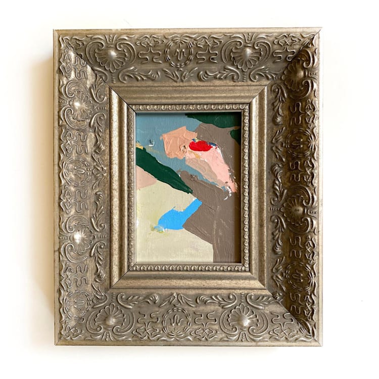 "Summer Riverbank" - Original Painting in silver by Jessalin Beutler
