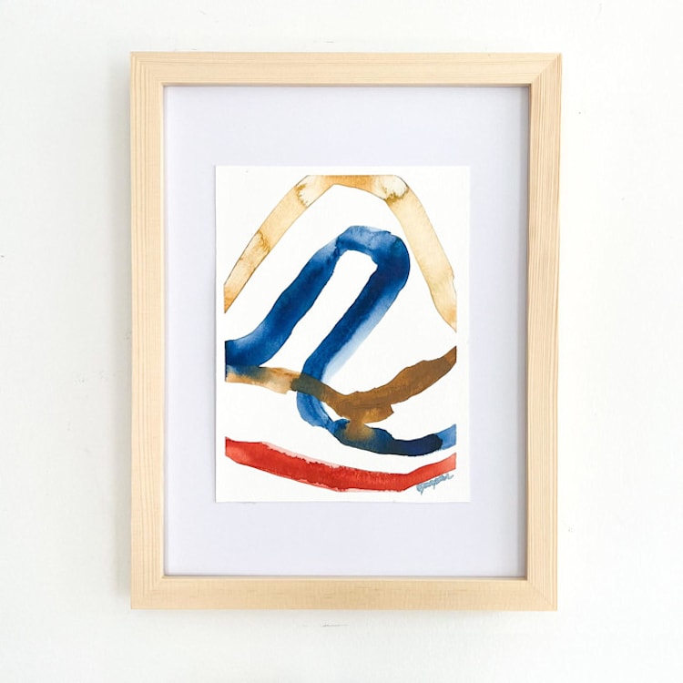 "Primary Lines 3" - Original Painting in multicolor by Mary Gaspar