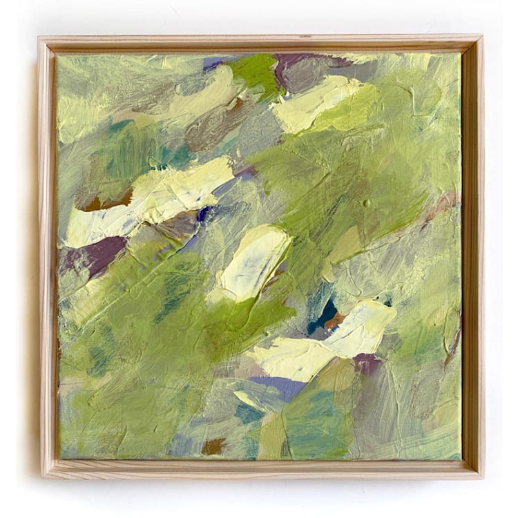 "Soft Breeze" - Original Painting in green by Jessalin Beutler