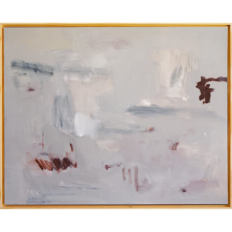 "Lingering Gray Traces" - Original Painting in gray by Shina Choi