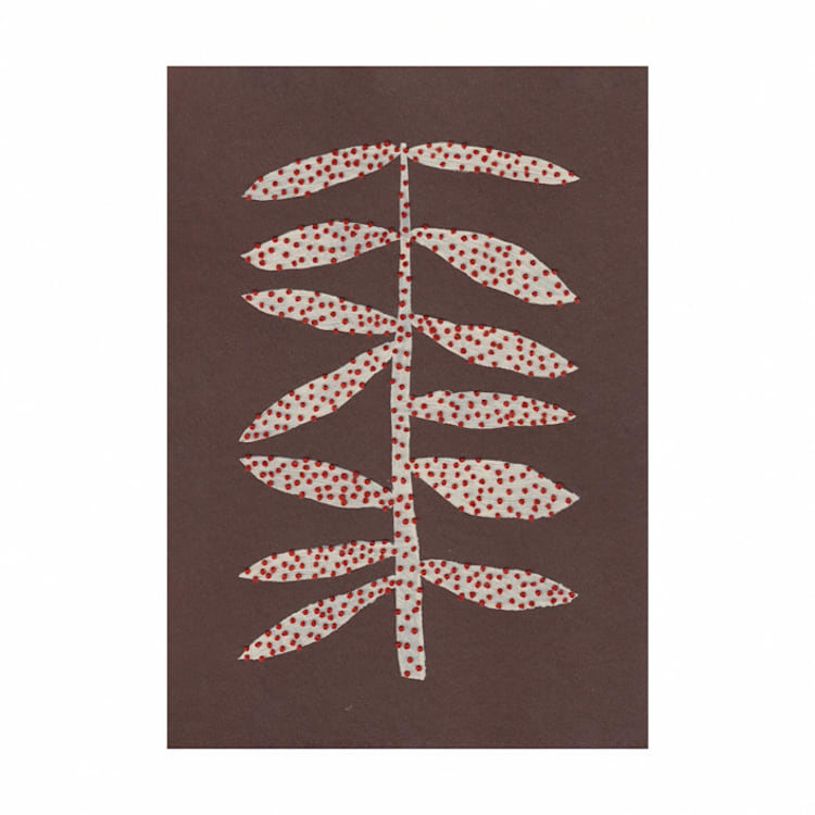 "Knotted Leaves #2" - Original Painting in brown by Alisa Galitsyna