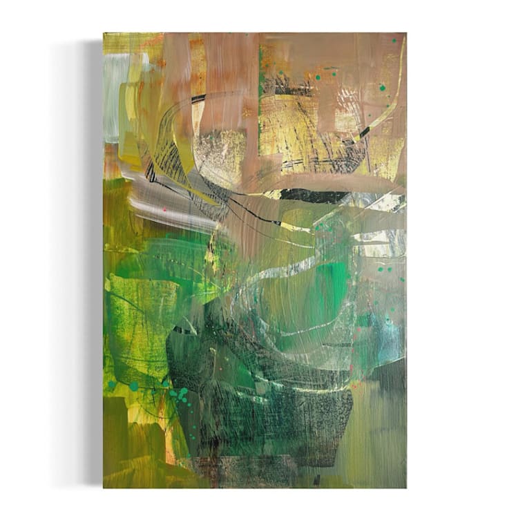 "Unraveling My Mind" - Original Painting in multicolor by Stacy Kron