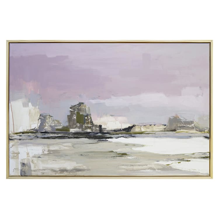 "Mauve Sky Coastal" - Original Painting in pink by Shina Choi