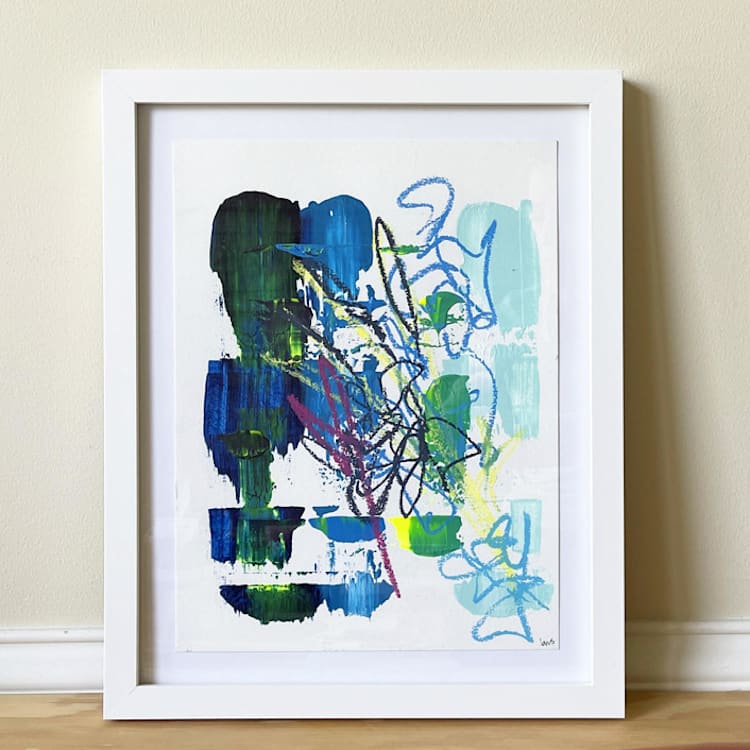 "garden path" - Original Painting in multicolor by bari wieselman schulman