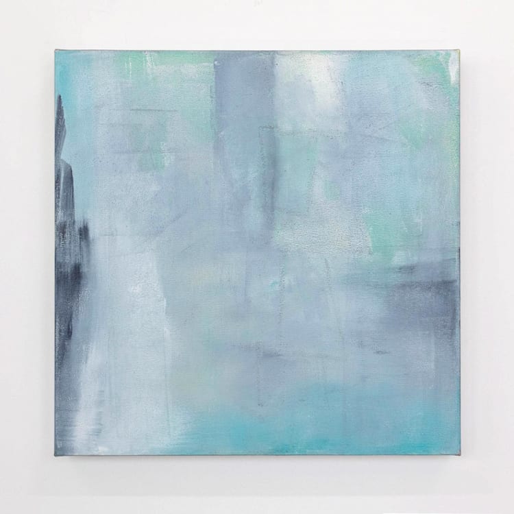 "Sea Smoke" - Original Painting in blue by Julia Contacessi