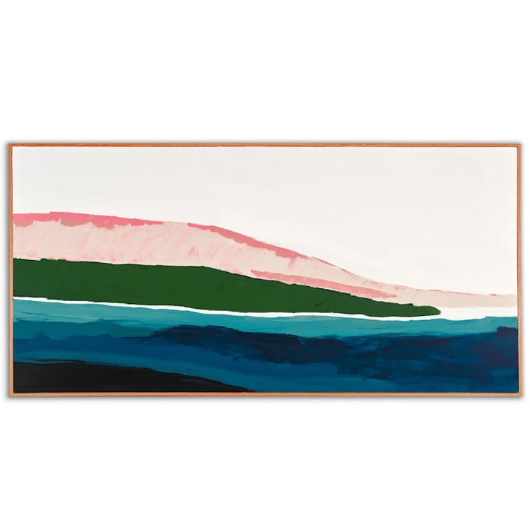 "Pink Seascape Series" - Original Painting in pink by Caryn Owen