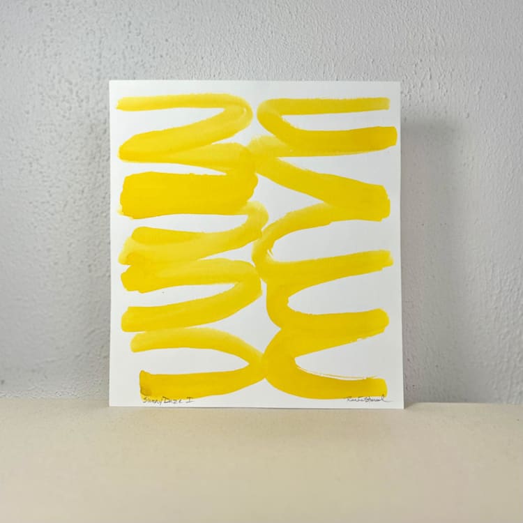 "Sunny Daze" - Original Painting in yellow by Renée Stramel