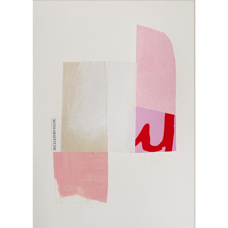 "Series 5 No.2 With Gratitude" - Original Painting in pink by Francesca Iannaccone