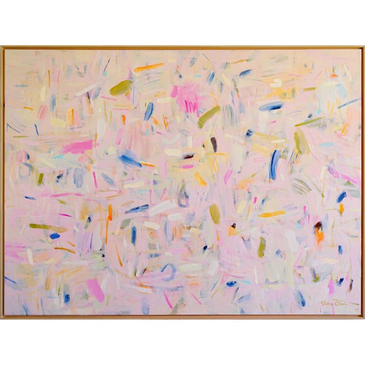 "Pink Aura Bloom" - Original Painting in pink by Shina Choi