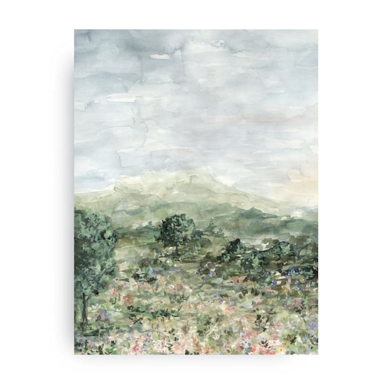 "Still Fields l" - Original Painting in green by Kate Nelson