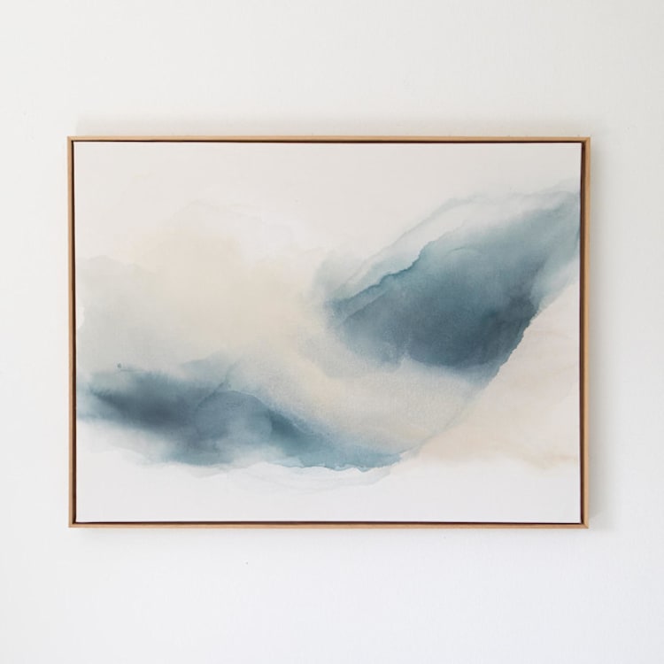 "Breathing Under Water" - Original Painting in blue by Rebecca King