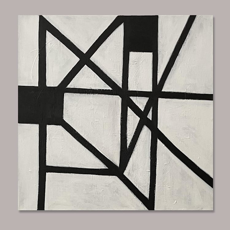 "Bridge to Nowhere Original Art" - Original Painting in black by Ilana Greenberg