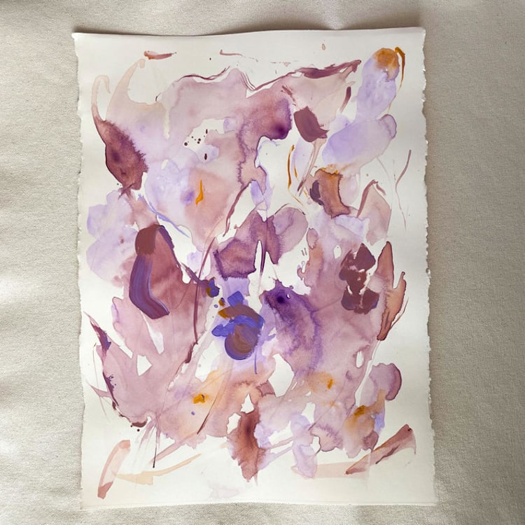 "A Rare Thing" - Original Painting in purple by Suzanna Toole