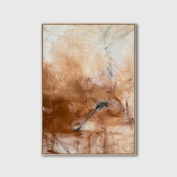"Terra No. 01" - Original Painting in brown by Karine Tonial Grimm