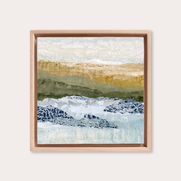 "Glowing Shoreline 2" - Original Painting in multicolorassorted-colors by Lara Eckerman