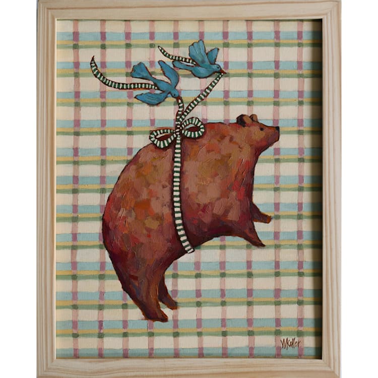 "Bear" - Original Painting in brown by Wendy Keller