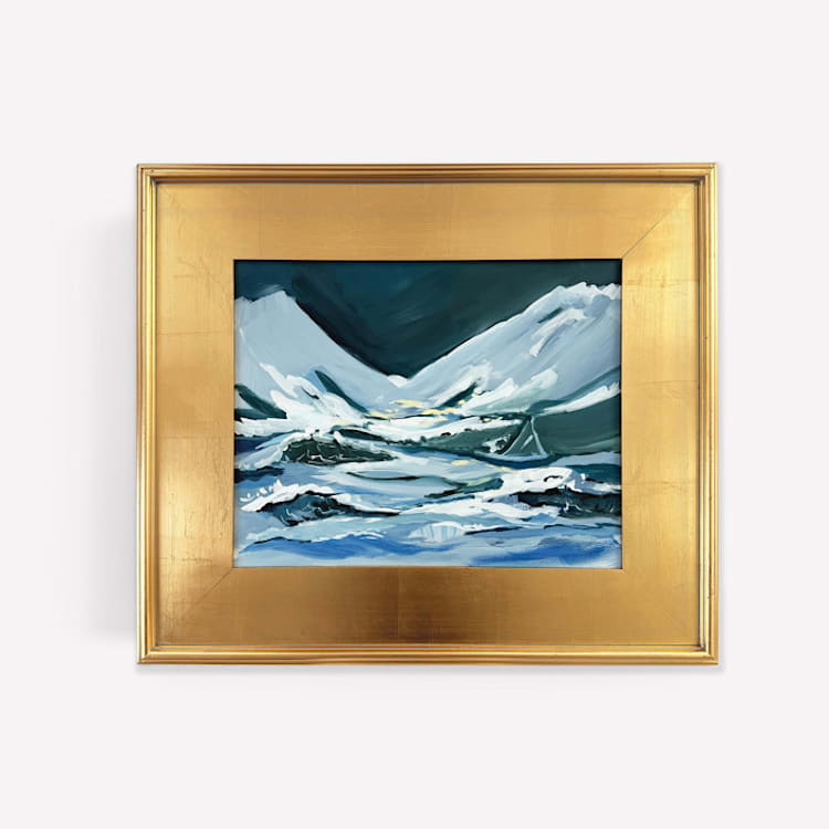 "Squall Line, Ocean Scene" - Original Painting in blue by Green Barn Studio