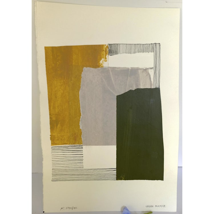 "urban blocks 2" - Original Painting in multicolor by Bethania Lima