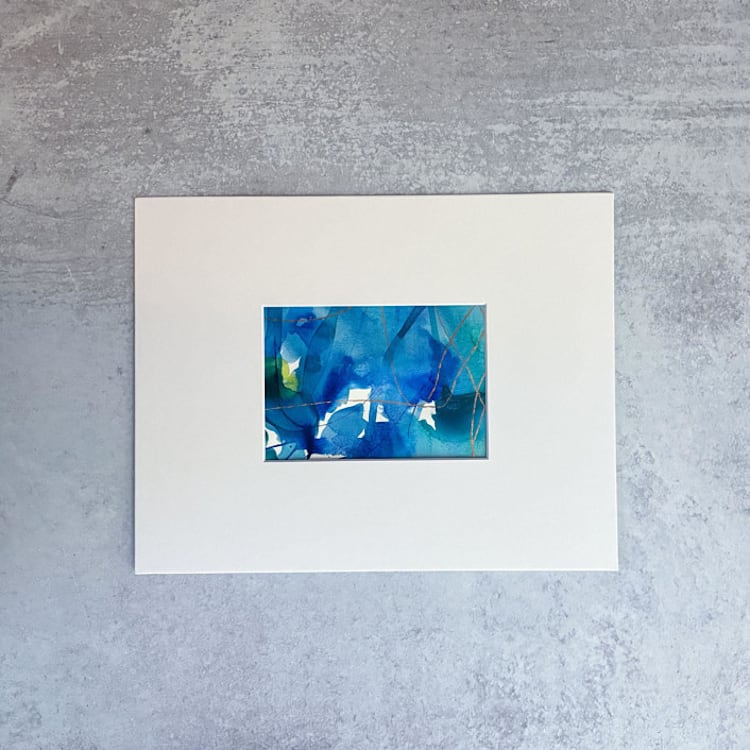 "Threads of Possibility no. 06" - Original Painting in blue by Jocelyn Elizabeth