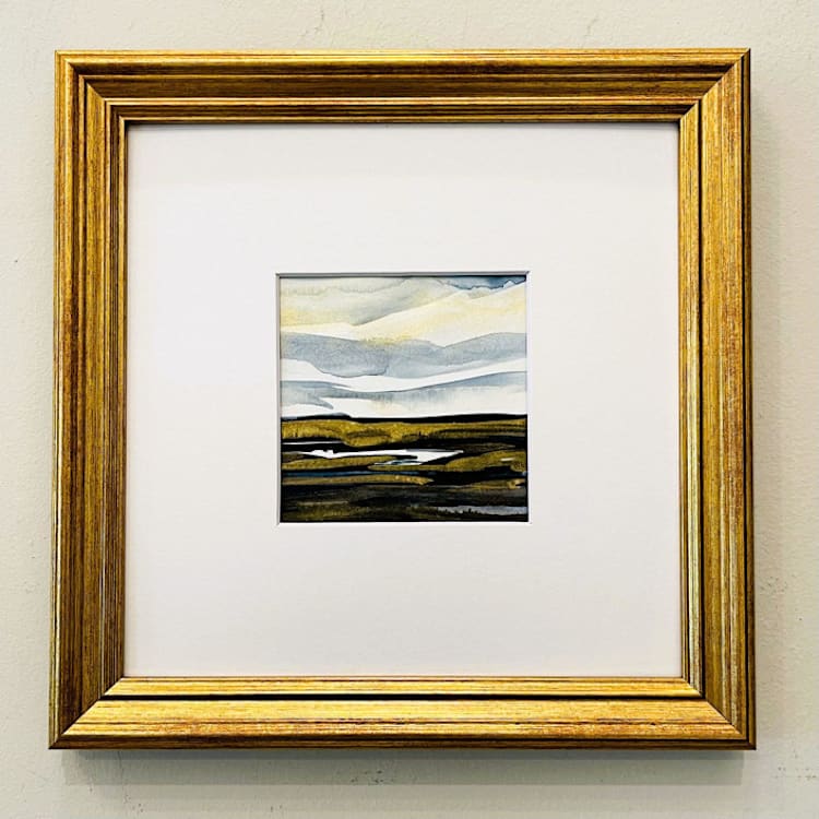 "Dive Deeper" - Original Painting in blue by Golden Lines and Silver Linings