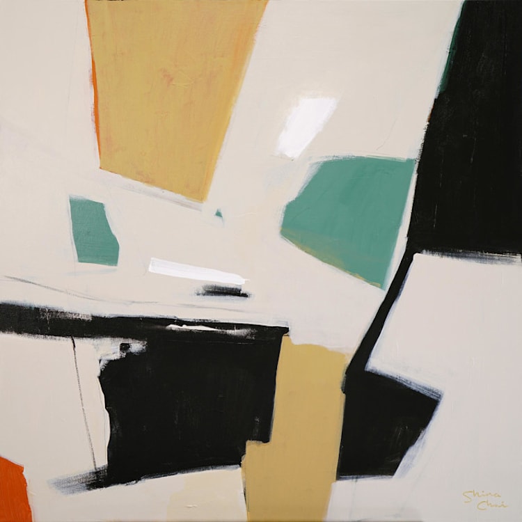 "The Black Prelude" - Original Painting in black by Shina Choi