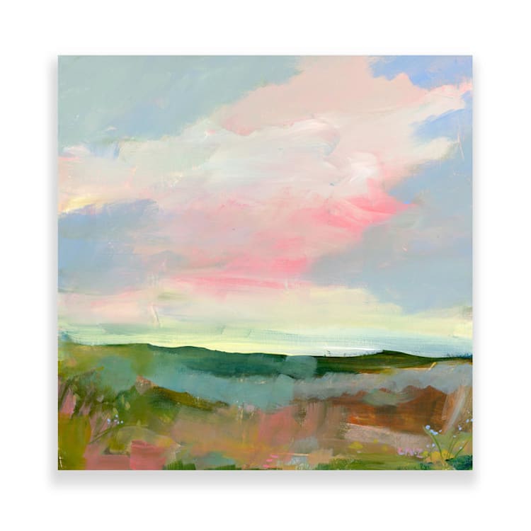 "Pink clouds" - Original Painting in multicolor by Lindsay Megahed