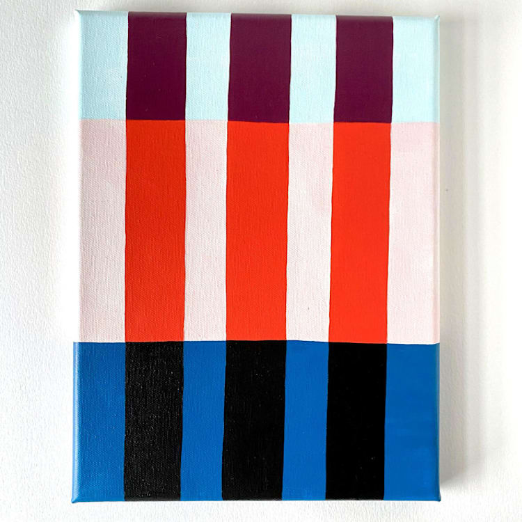 "Oxblood and Poppy Original Artwork" - Original Painting in multicolor by Katie Craig