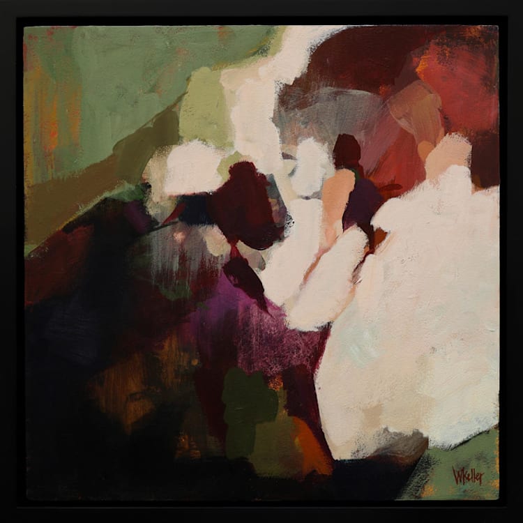 "Square Abstract No. 3" - Original Painting in multicolor by Wendy Keller